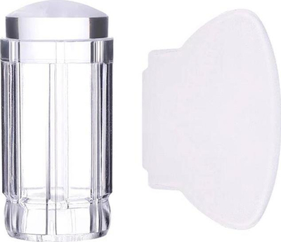 Stemper thonjsh transparent për nail art, silikon i butë me kapak mbrojtës, krejt transparent