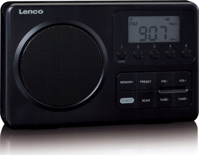 Radio portabël Lenco MPR-035BK, FM PLL, ekran LCD 2.5", e zezë