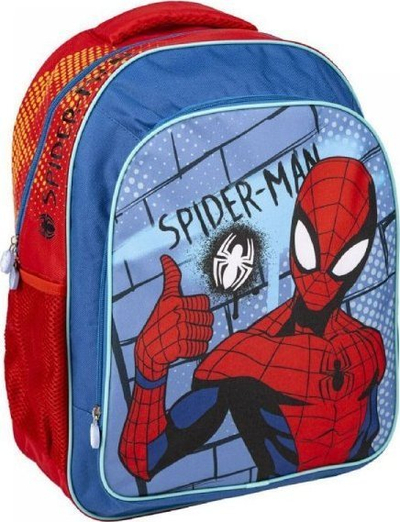 Çantë shpine për shkollë Spiderman, për kalamaj, 100% poliester, e kuqe