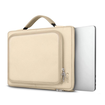 Çantë laptopi Tech-Protect Basic Bag, 15-16", me xhep përpara, bezhë