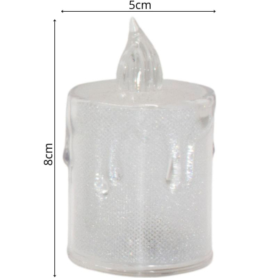 Qiri LED dekorativ Koopman International, 10 cm, me dritë të ngrohtë, i tejdukshëm