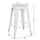 Stol mesatar metalik Melita 43x43x67cm (HM8573.21), bardhë