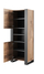 Raft librash WOOD 65x40x170.5, 5 rafte, lis Wotan dhe antracit