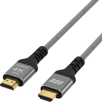 Kabull HDMI High Speed me Ethernet, 1m, 4K 60Hz, 18 Gbit/s, gri