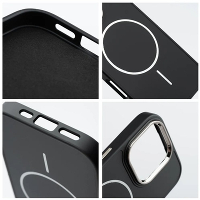 Këllëf telefoni 4Kom FRAME MAG për iPhone 12 Pro, i përshtatshëm me MagSafe, i zi