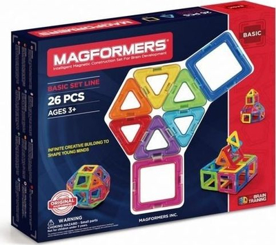 Magformers Rainbow 26-Делен Магнетски Конструкциски Сет