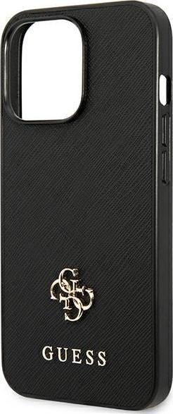 Mbrojtëse telefoni Guess Saffiano GUHCP13LPS4MK, për iPhone 13 Pro 13 6.1", hardcase, e zezë