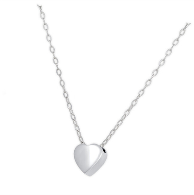 Qafore për femra Brilio Silver Heart 473 001 01774 04, e argjendtë