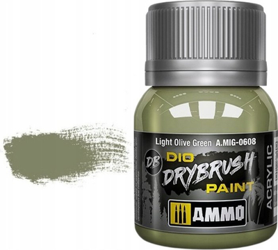 Bojë akrilike Mig Ammo 0608 Dio Drybrush, 40 ml, jeshile e çelët