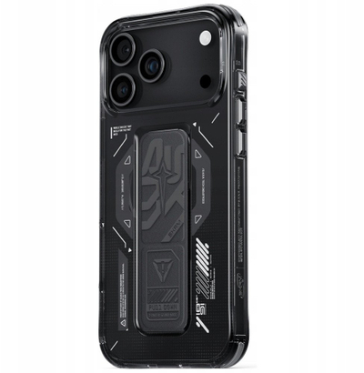 Kollf iPhone Skinarma Helio për iPhone 17 Pro Max, karikim magnetik, grip stand, gri grafit