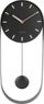 Orë muri Karlsson Pendulum Charm, çelik, 50x20 cm, e zezë