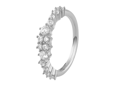 Unazë për femra Guess Sparkling Jardin JSBR04486JWRH, e argjendtë
