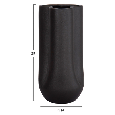 Dekor tavoline qeramike Glaze Φ14x29Hcm (HM4612.02), zezë