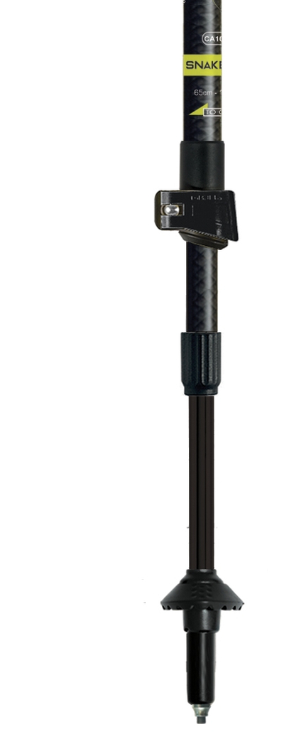 Bastun trekking Gabel Escape Carbon XT Tour AI, fibrë karboni, 65-142 cm, i zi