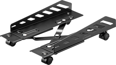Стенд за куќиште на компјутер Ultradesk Critter, до 25 kg, прилагодлив, црн