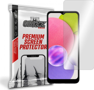 Xham mbrojtës hibrid GrizzGlass për Samsung Galaxy A03s, shumë i kthjellët, i fortë ndaj gërvishtjeve