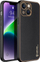 Kuti mbrojtse Dux Ducis Yolo për iPhone 14 Plus, lëkurë eko, rri me karikim wireless, e zezë