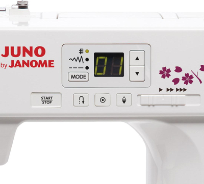 Makinë qepëse elektronike Janome JUNO E1030, 30 programe qepje, ekran LCD, e bardhë
