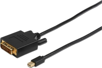 Adaptor video Microconnect MDPDVI1B, Mini DisplayPort në DVI-D, 1 m, i zi