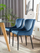 Set karrigesh ngrënieje SOLANO Velvet, 2 copë, kadife, blu e errët