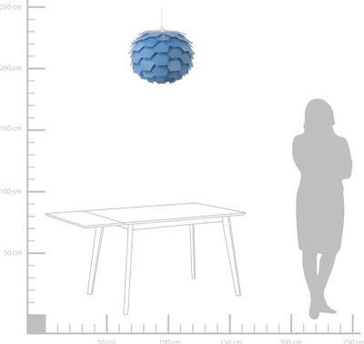 Lampë varëse Beliani Segre L, stil skandinav, PVC, blu