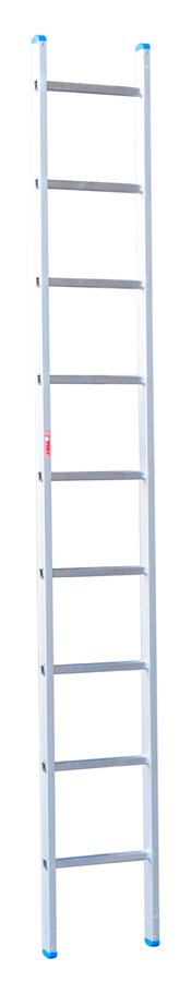 Shkallë anësore alumini Proline, 265 cm, 9 rrugica, ngjyrë argjend
