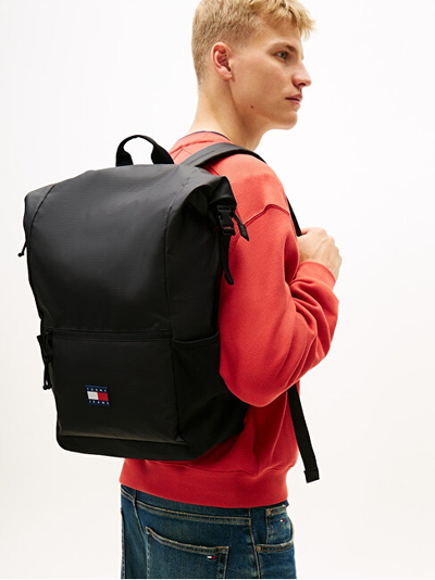 Çantë shpine për meshkuj Tommy Hilfiger, e zezë