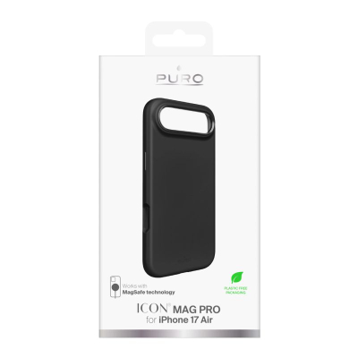 Kllëf telefoni Puro PUIPC1766ICONMPBLK për iPhone Air, kundra goditjeve, i zi