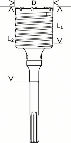 Bërthamë Bosch SDS-Max (F00Y145201), 125mm