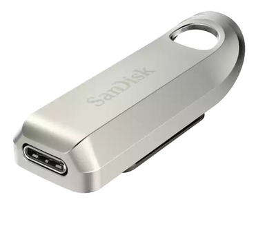 USB SanDisk Ultra Luxe SDCZ75, 64GB, USB Type C 3.2 Gen 1, metalik argjendtë