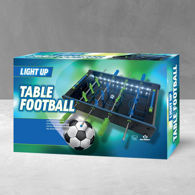 Loja tavolinë futbolli Mad Monkey Light Up, me drita LED, për kalamaj 6+, me shumë ngjyra