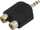 Adapter reduktues audio Jack 3.5mm në 2x RCA cinch, stereo, i zi