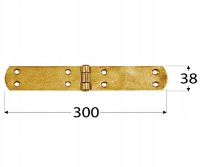 Menteshë Domax 300x38x2.5, metal, ngjyrë çeliku