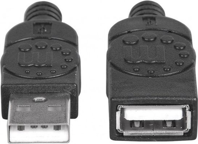 Kabllo zgjatëse USB Manhattan, USB A në USB A, 3 m, e zezë