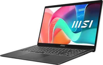 Лаптоп МСИ Модерн 15 F13MG, 15.6" ФХД, Кор i5 1334U, 16GB РАМ, 512GB ССД, сива платина