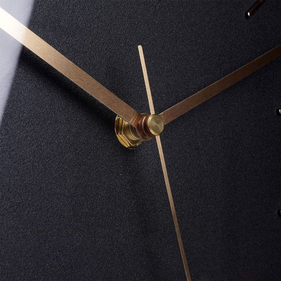 Orë muri Exclusive, 30cm, stil minimalist, e zezë me kornizë ari