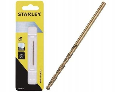 Freza për hekur Stanley STA50072 HSS-E Cobalt, diametër 2mm, ngjyrë bronz