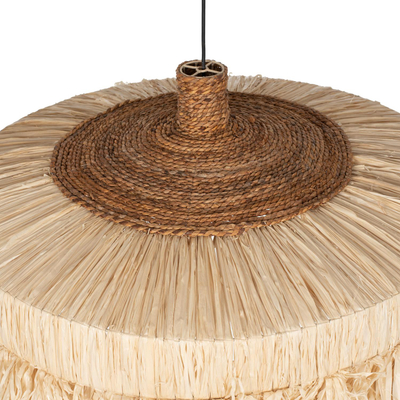 Llambë tavani cilindrik sisal 80×80×45 cm (HM7790)