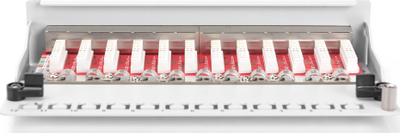 Panel patch Digitus DN-91612SD-EA-G, 12 porta RJ45, CAT 6A, i bardhë