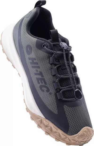 Atlete hiking për burra Hi-Tec Mounti, quick lace, taban gome, gri e errët