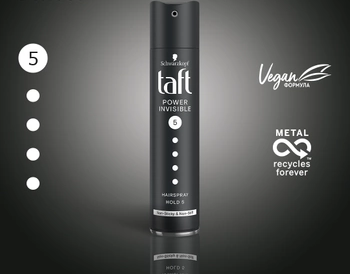 Llak për flokë Taft Power Invisible Hold 5 250ml