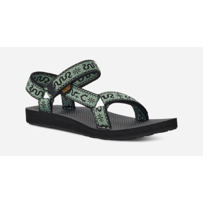 Sandale gocash Teva Original Universal, shollë e sheshtë, rripa me material tekstil, jeshile