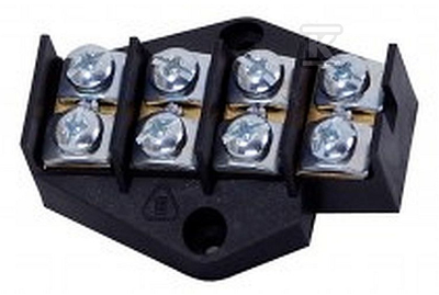 Terminal elektrik i sheshtë Pak-plast 4x10mm², 4 dalje, i zi
