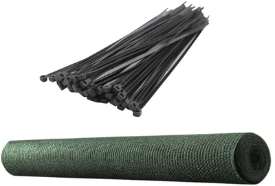 Rrjetë mbrojtëse për gardh Shade Net Masking, 1.5 x 25 m, 140 g/m², jeshile