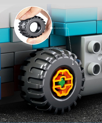 Blloqe ndërtimi Bounn Sports Car, 182 copa, 3 në 1, blu