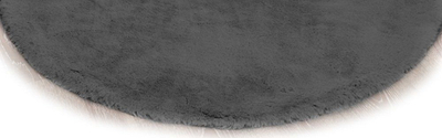 Tapet rrumbullak Strado Round Rug Rabbit, 90x90 cm, antirrëshqitës, gri e errët