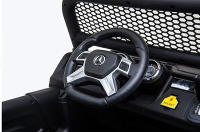 Makina elektrike për fëmijë LEAN CARS Mercedes Unimog, 12V, telekomandë, e bardhë