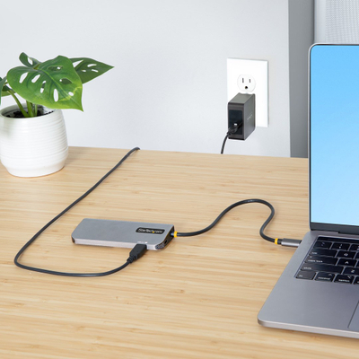 Përshtatës multiport StarTech USB-C, 4K 60Hz, 100W PD, i hirtë