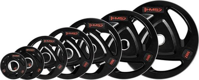 Disk olimpik HMS TOX10, 10kg, i veshur me gomë