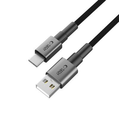 Kabllo karikimi Tech-Protect Ultraboost DNA, USB-A me USB-C, 15W 3A, 100cm, gri e errët